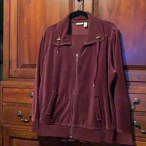 Burgundy velour lounge / sweatsuit